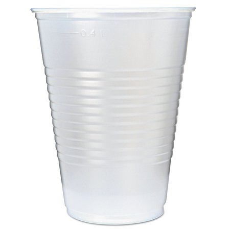 Fabri-Kal RK Ribbed Cold Drink Cups, 16oz, Translucent, PK1000 9508032